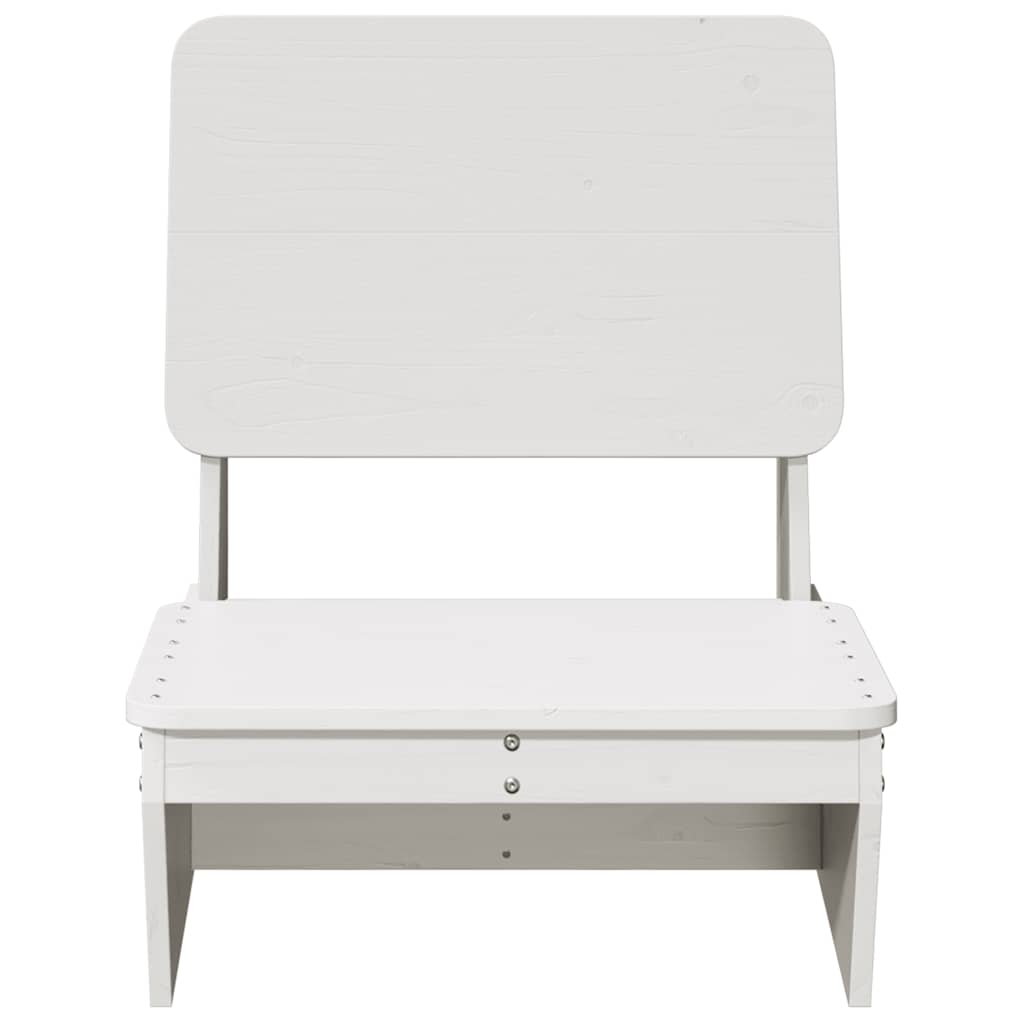 Scaun de grădină, alb, 60x64x70,5 cm, lemn masiv de pin GartenMobel Dekor