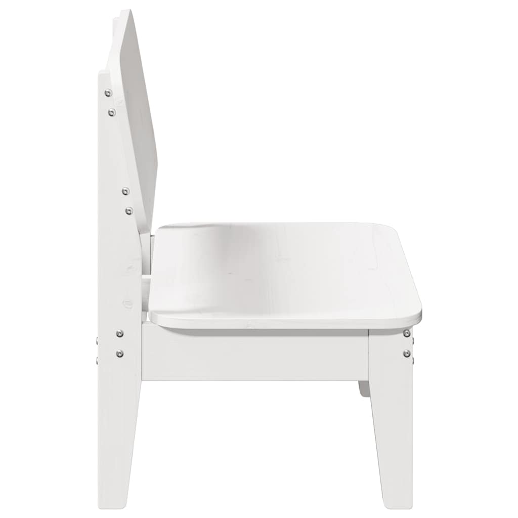 Scaune de grădină, 2 buc., alb, 60x52,5x72 cm, lemn masiv pin GartenMobel Dekor