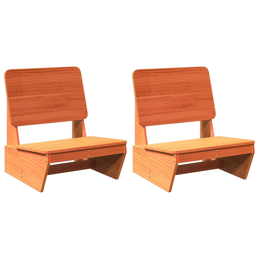 Scaune grădină 2 buc maro ceară 60x64x70,5 cm lemn masiv de pin GartenMobel Dekor