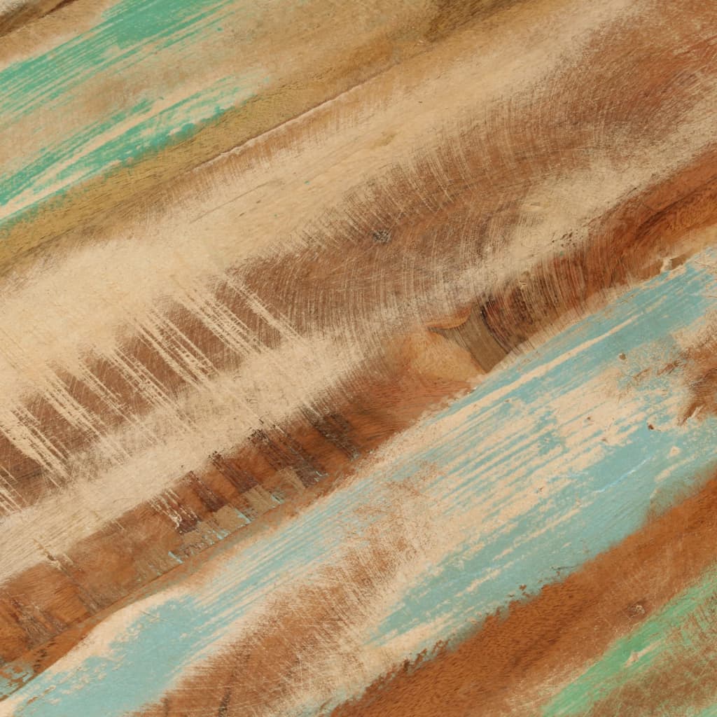 Măsuță de cafea Ø50x35 cm, lemn masiv recuperat și oțel GartenMobel Dekor