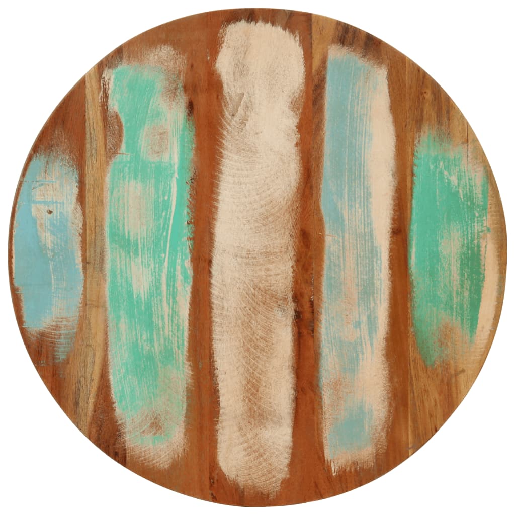 Măsuță de cafea Ø50x35 cm, lemn masiv recuperat și oțel GartenMobel Dekor