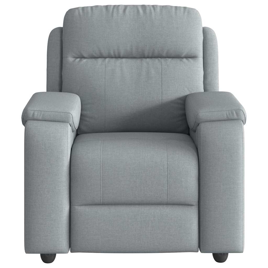 Fotoliu rabatabil, gri deschis, material textil GartenMobel Dekor