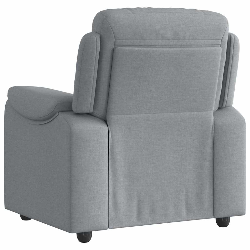 Fotoliu rabatabil, gri deschis, material textil GartenMobel Dekor