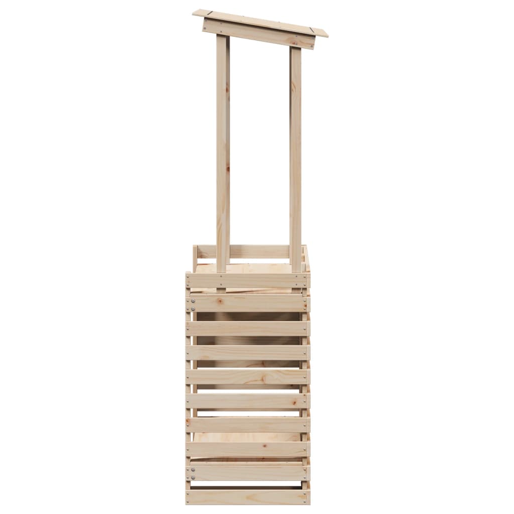 Masă bar de exterior cu acoperiș, 112,5x57x195,5 cm, lemn masiv GartenMobel Dekor