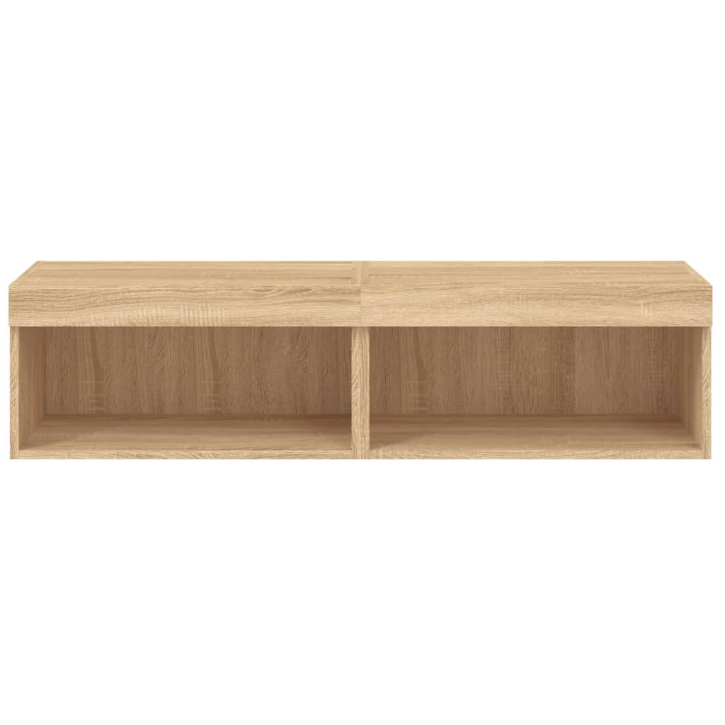 Comode TV cu lumini LED, 2 buc., stejar sonoma, 60x30x30 cm GartenMobel Dekor