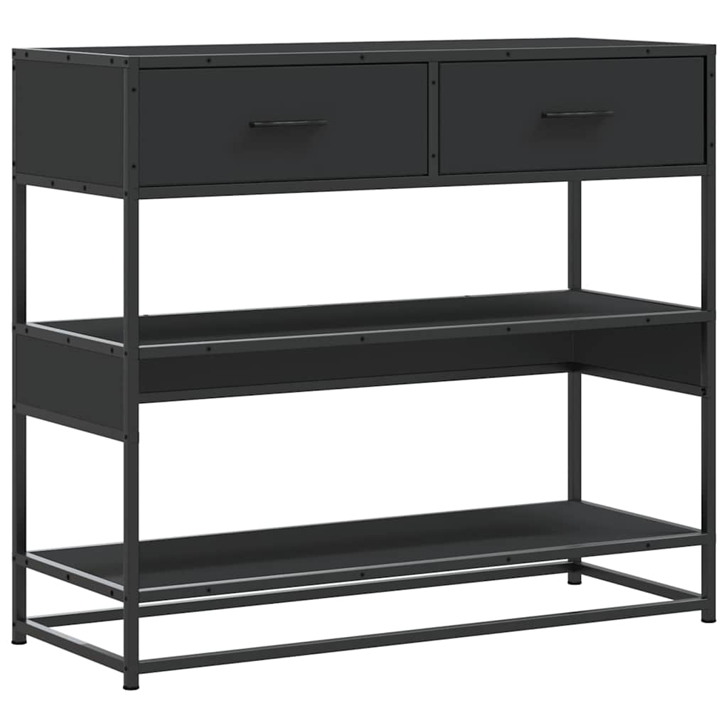 Măsuță consolă, negru, 90x35x80 cm, lemn prelucrat GartenMobel Dekor