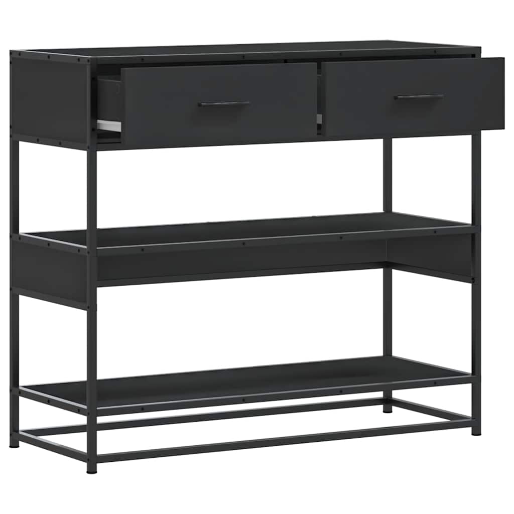 Măsuță consolă, negru, 90x35x80 cm, lemn prelucrat GartenMobel Dekor