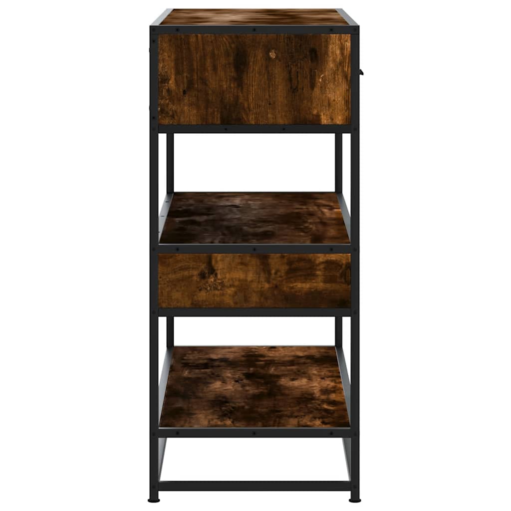 Măsuță consolă, stejar fumuriu, 90x35x80 cm, lemn prelucrat GartenMobel Dekor