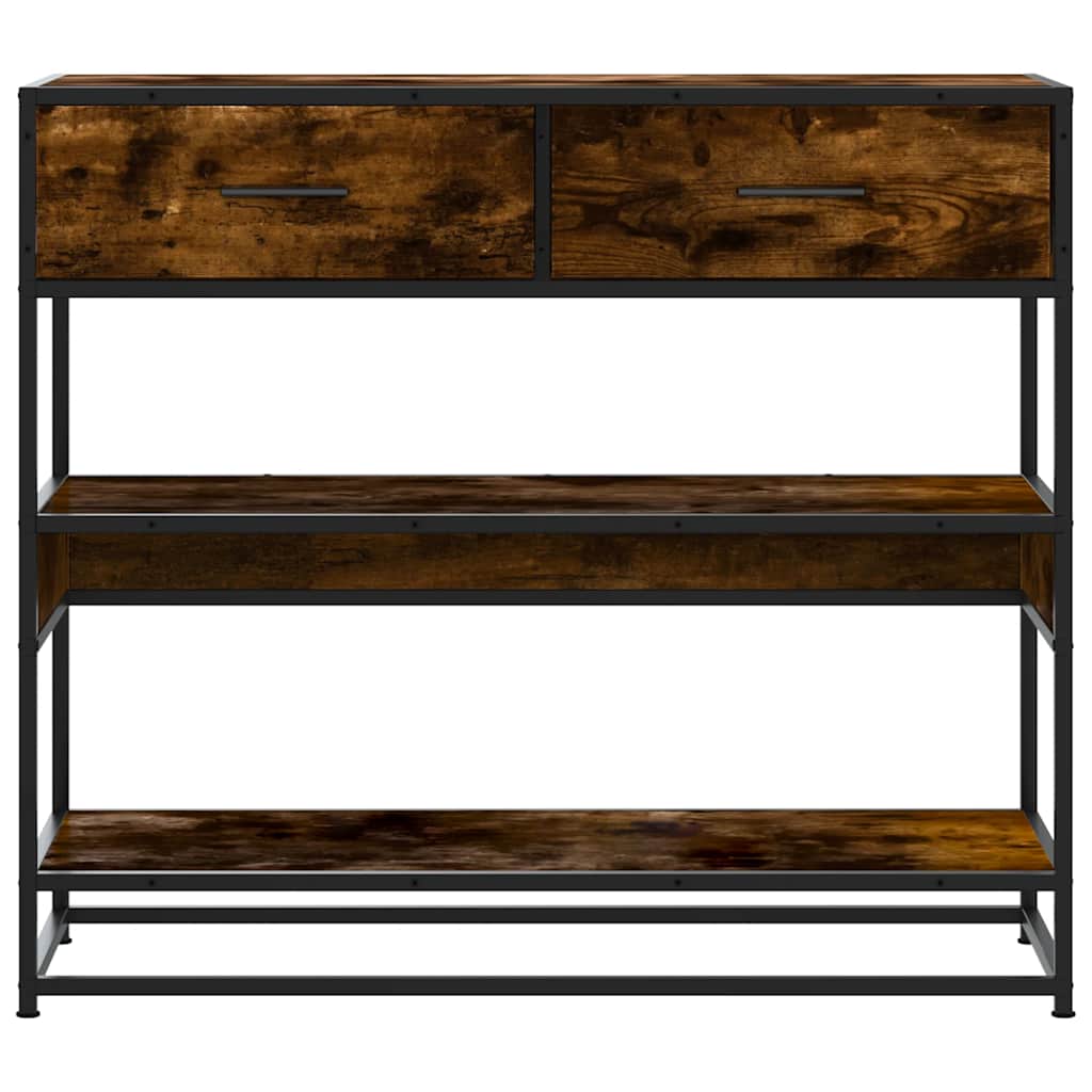 Măsuță consolă, stejar fumuriu, 90x35x80 cm, lemn prelucrat GartenMobel Dekor