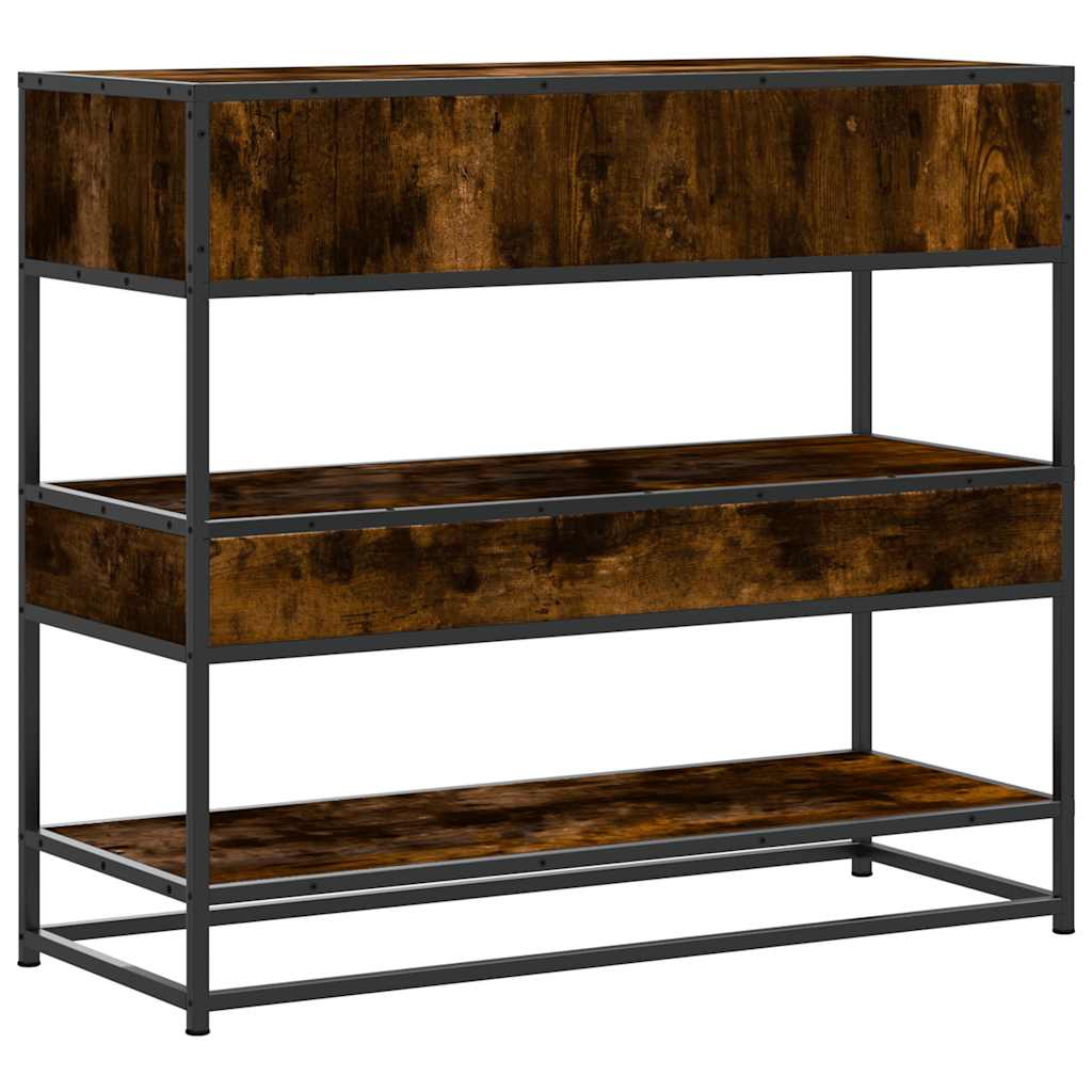 Măsuță consolă, stejar fumuriu, 90x35x80 cm, lemn prelucrat GartenMobel Dekor