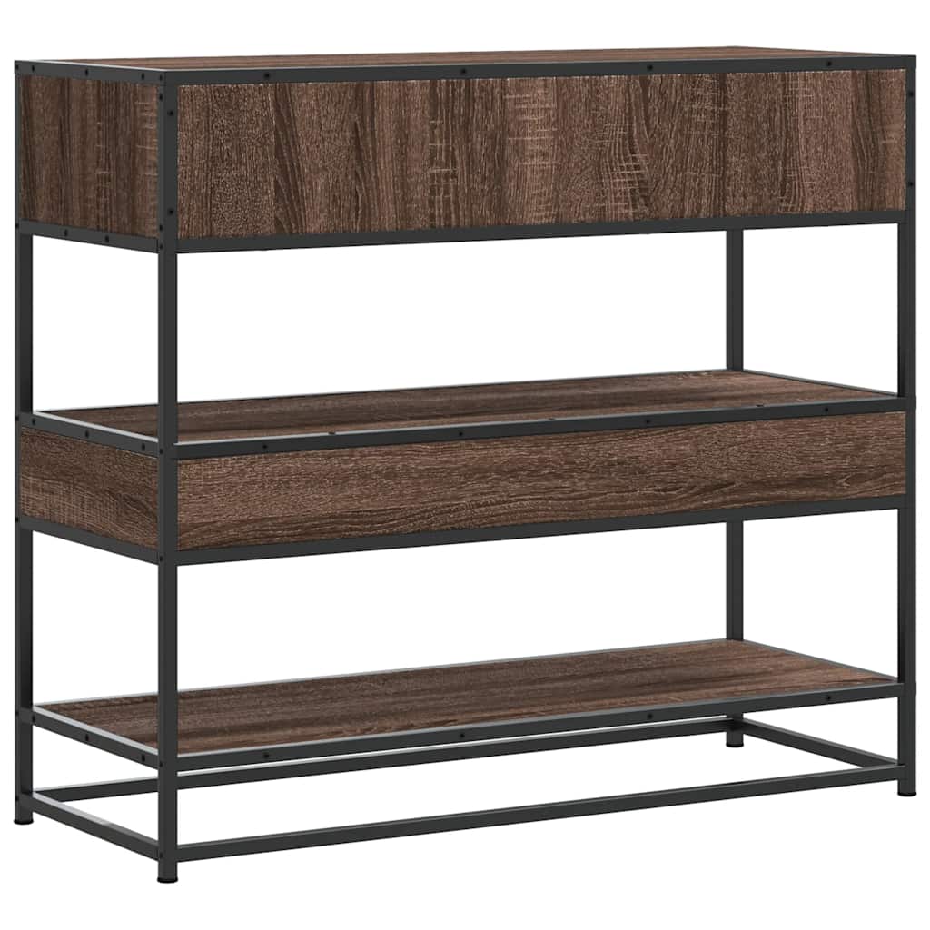 Măsuță consolă, stejar maro, 90x35x80 cm, lemn prelucrat GartenMobel Dekor