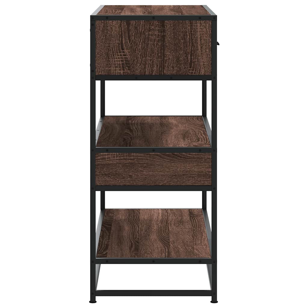Măsuță consolă, stejar maro, 90x35x80 cm, lemn prelucrat GartenMobel Dekor
