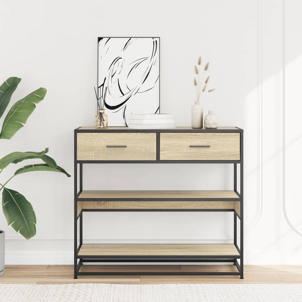 Măsuță consolă, stejar sonoma, 90x35x80 cm, lemn prelucrat GartenMobel Dekor