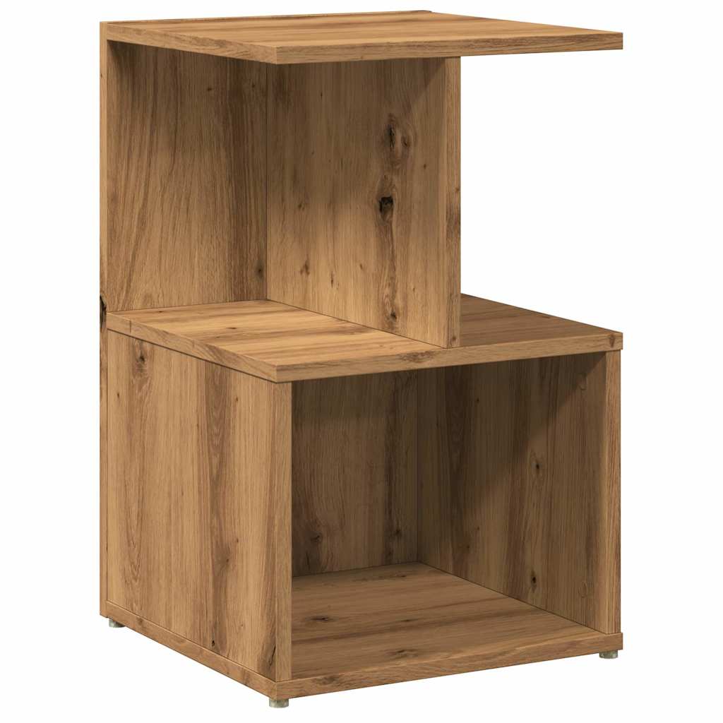 Noptiere, 2 buc., stejar artizanal, 35x35x55 cm, lemn prelucrat GartenMobel Dekor