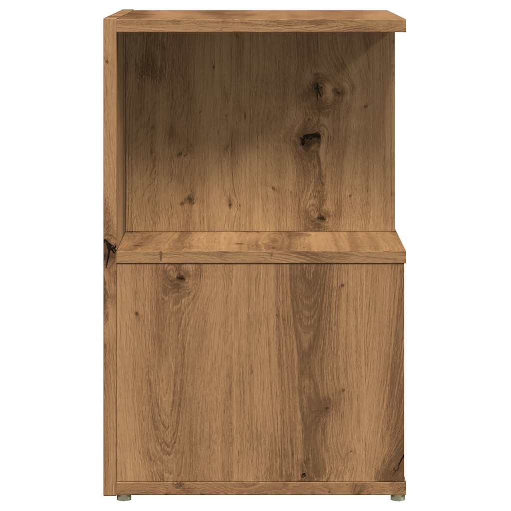 Noptiere, 2 buc., stejar artizanal, 35x35x55 cm, lemn prelucrat GartenMobel Dekor