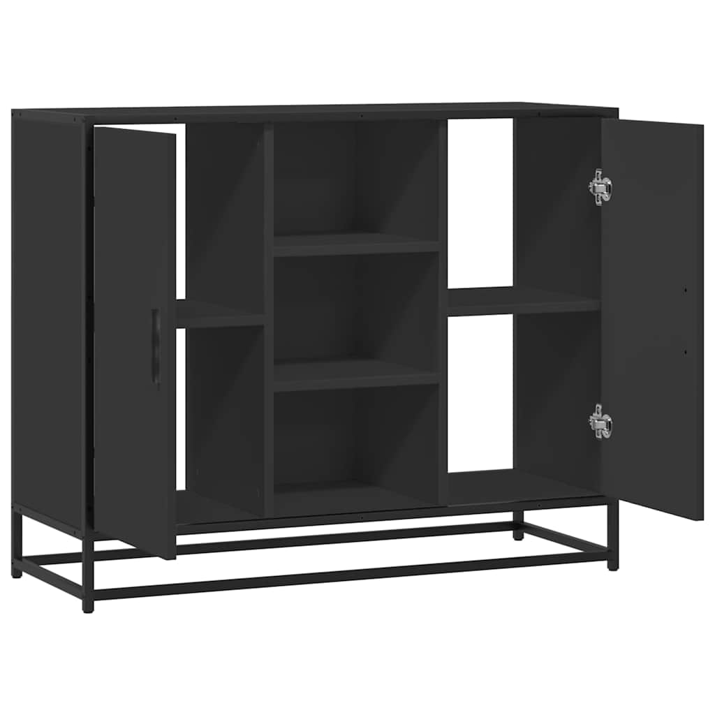 Servantă, negru, 92x35x76 cm, lemn prelucrat GartenMobel Dekor