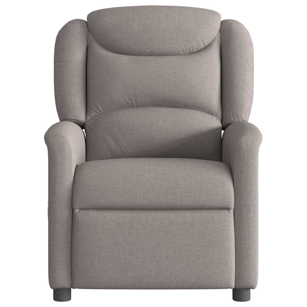 Fotoliu electric de masaj rabatabil, gri taupe, textil GartenMobel Dekor