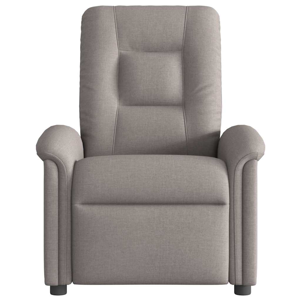 Fotoliu electric de masaj rabatabil, gri taupe, textil GartenMobel Dekor