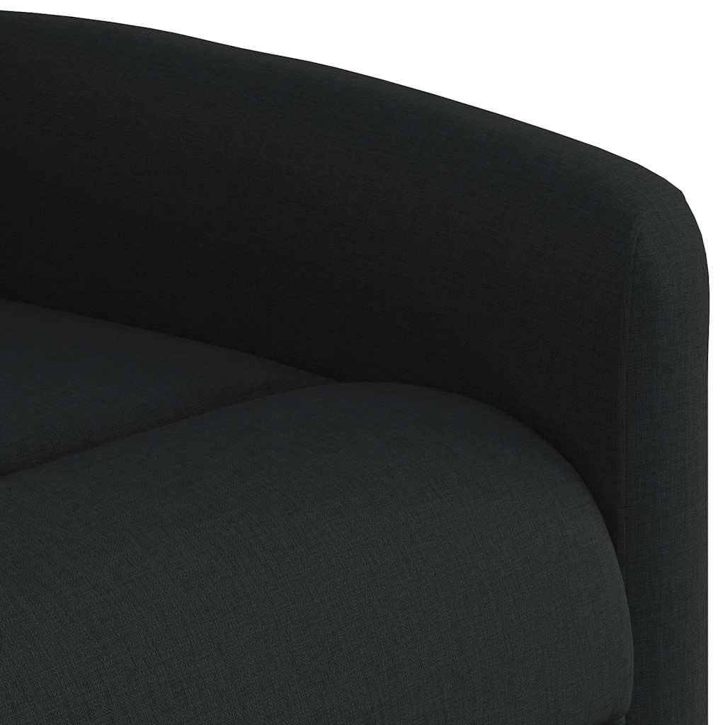 Fotoliu electric de masaj rabatabil, negru, textil GartenMobel Dekor