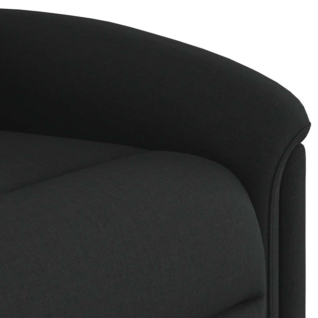 Fotoliu electric de masaj rabatabil, negru, textil GartenMobel Dekor