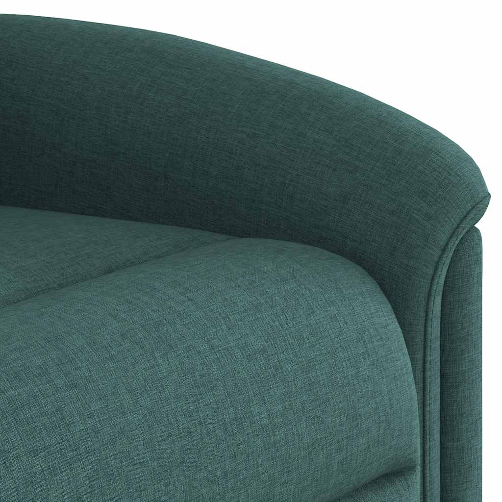 Fotoliu electric de masaj rabatabil, verde închis, textil GartenMobel Dekor