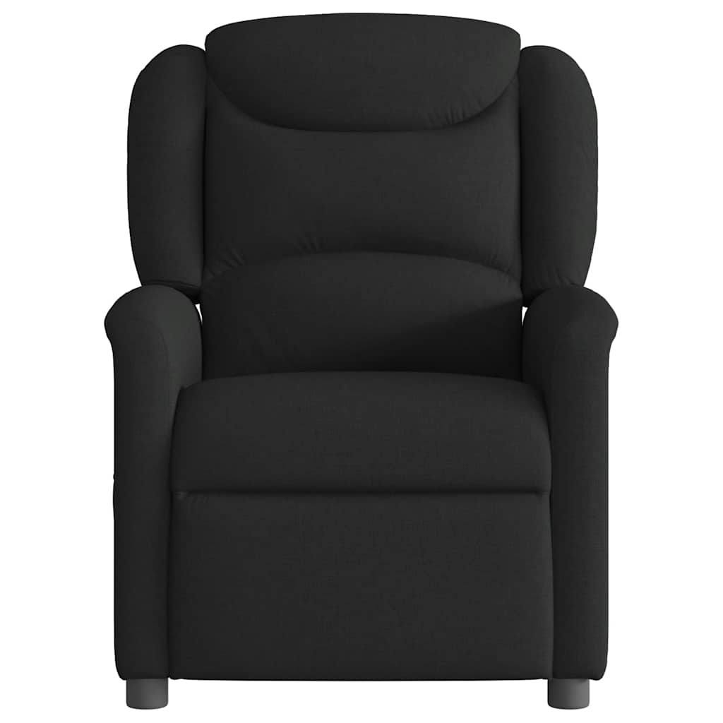 Fotoliu electric de masaj rabatabil cu ridicare, negru, textil GartenMobel Dekor