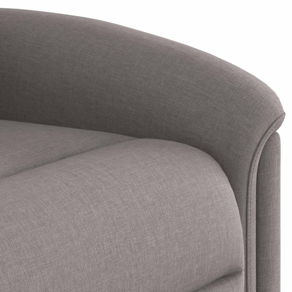 Fotoliu rabatabil de masaj cu ridicare, gri taupe, textil GartenMobel Dekor