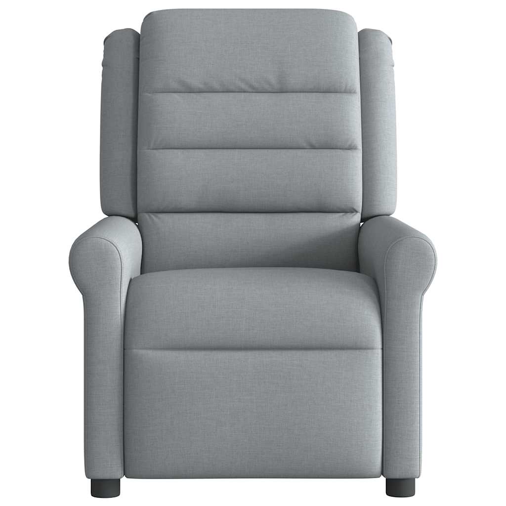 Fotoliu rabatabil electric, gri deschis, textil GartenMobel Dekor
