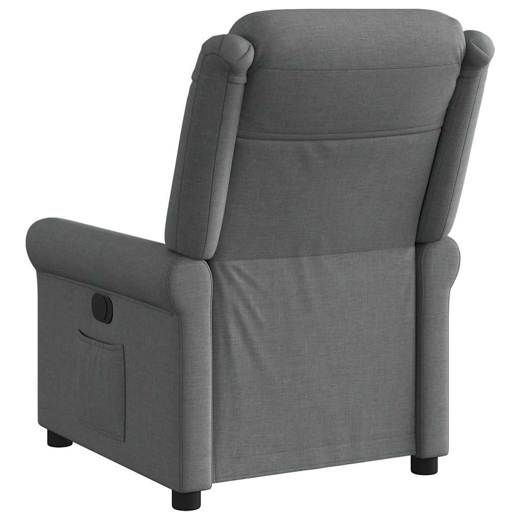 Fotoliu rabatabil electric, gri închis, material textil GartenMobel Dekor