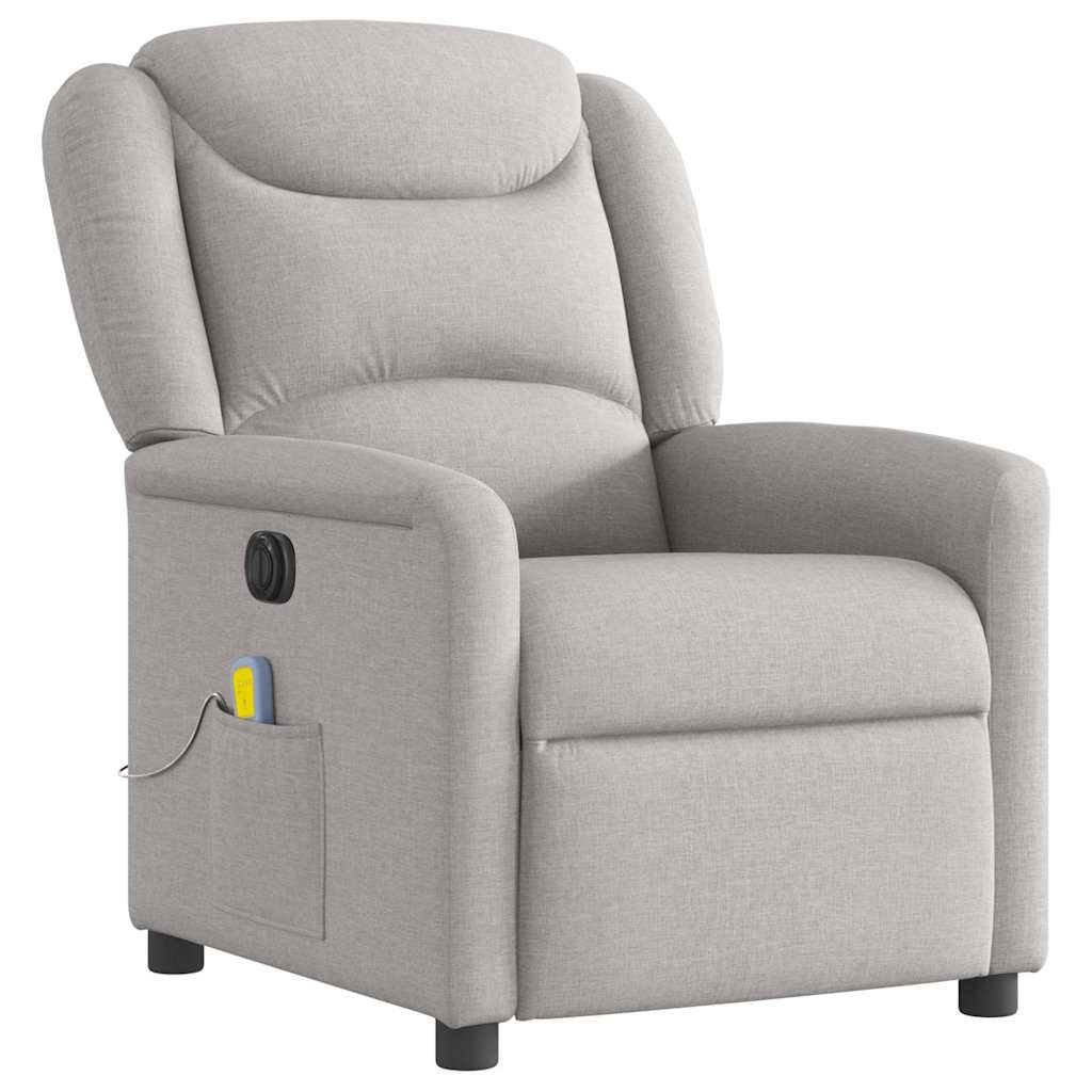 Scaun reclinabil electric pentru masaj Cloud Grey Fabric GartenMobel Dekor