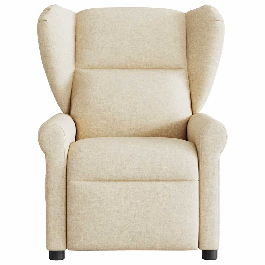 Fotoliu electric de masaj rabatabil, crem, textil GartenMobel Dekor