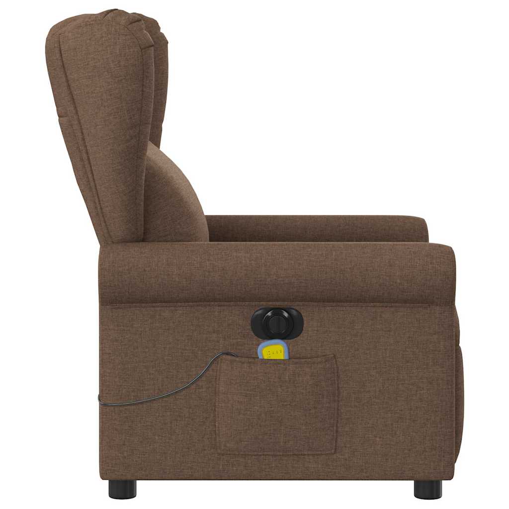 Fotoliu electric de masaj rabatabil, maro, textil GartenMobel Dekor