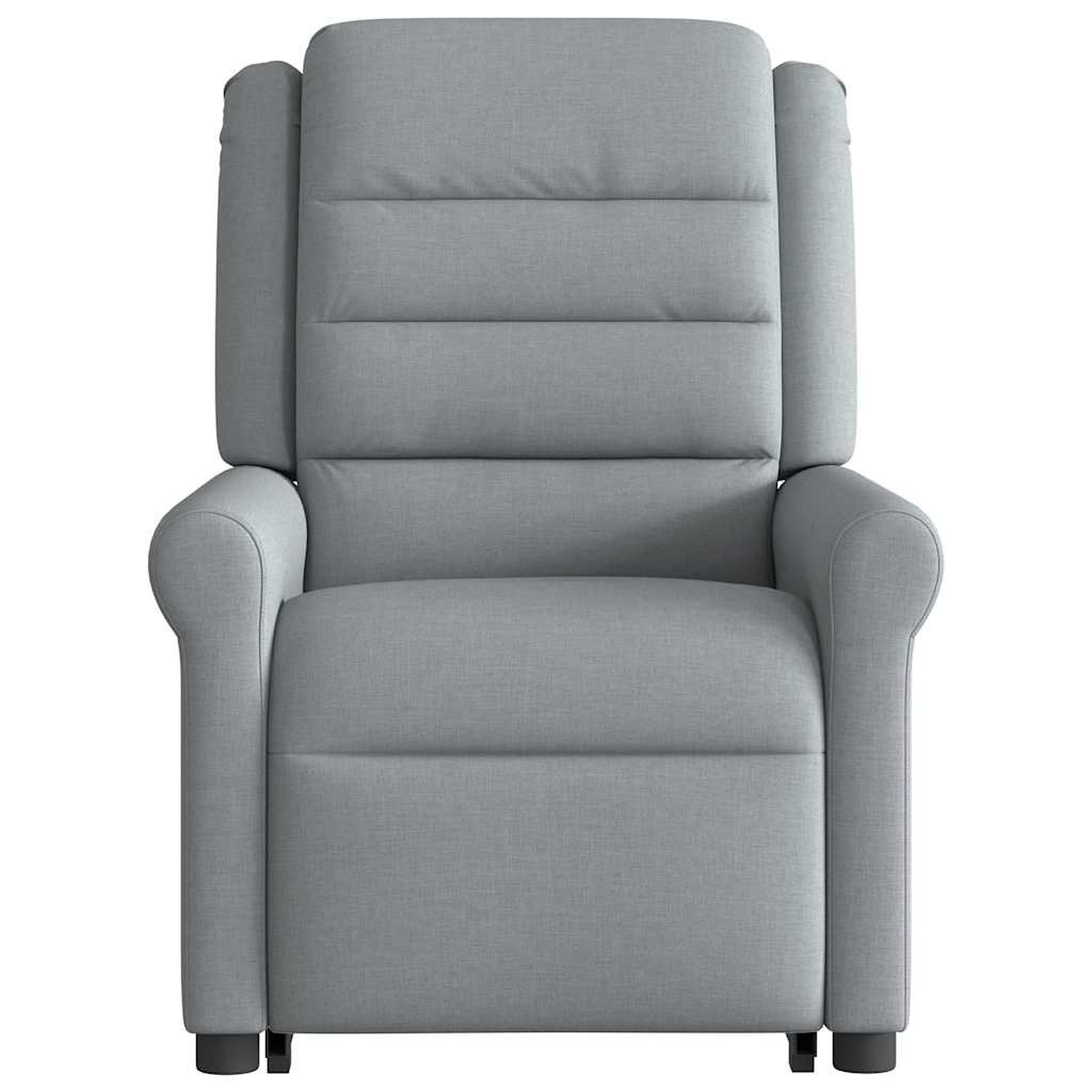 Fotoliu electric rabatabil cu ridicare, gri deschis, textil GartenMobel Dekor