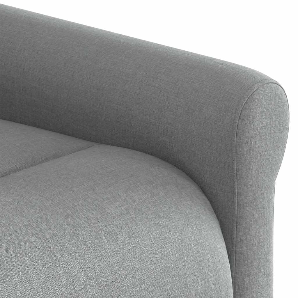 Fotoliu rabatabil cu ridicare, gri deschis, material textil GartenMobel Dekor