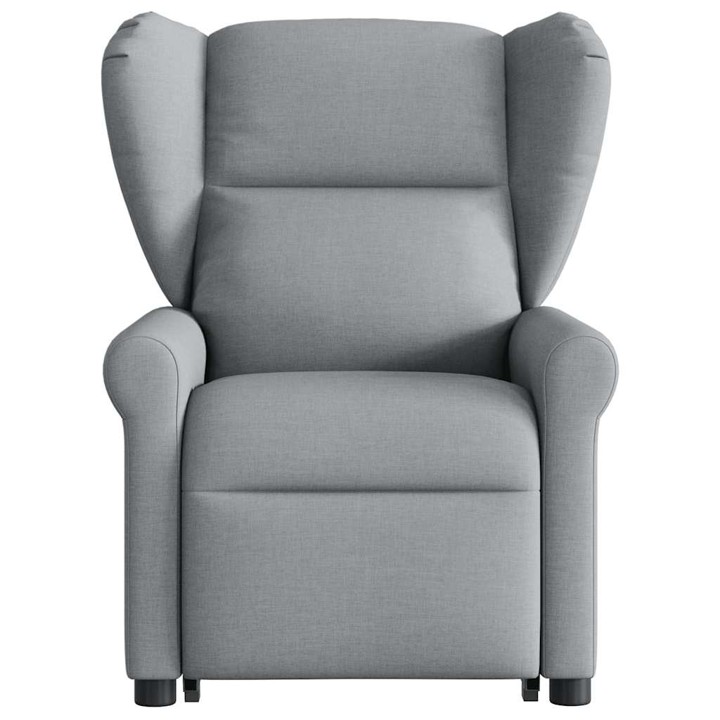 Fotoliu rabatabil cu ridicare, gri deschis, material textil GartenMobel Dekor