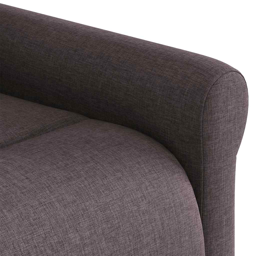 Fotoliu rabatabil de masaj, cu ridicare, maro închis, textil GartenMobel Dekor