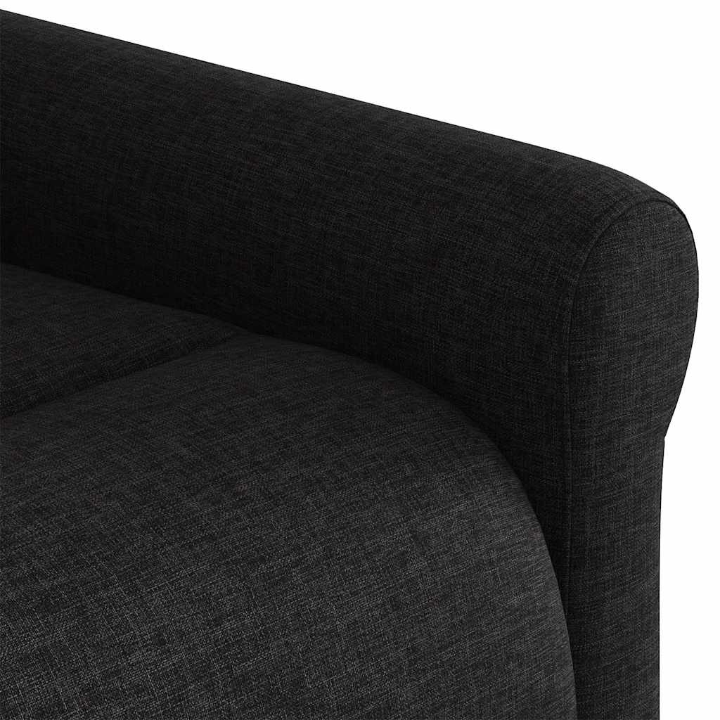 Fotoliu rabatabil de masaj, cu ridicare, negru, material textil GartenMobel Dekor