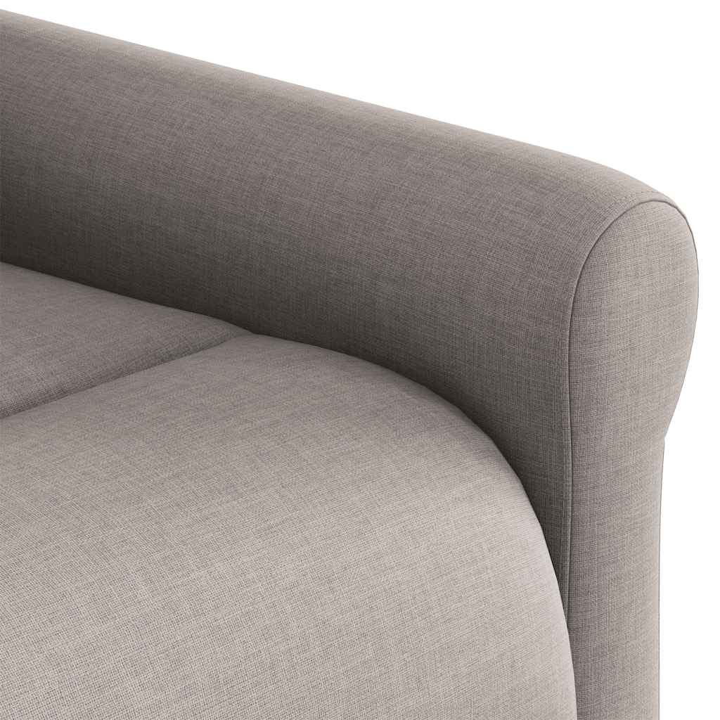Fotoliu rabatabil de masaj cu ridicare, gri taupe, textil GartenMobel Dekor