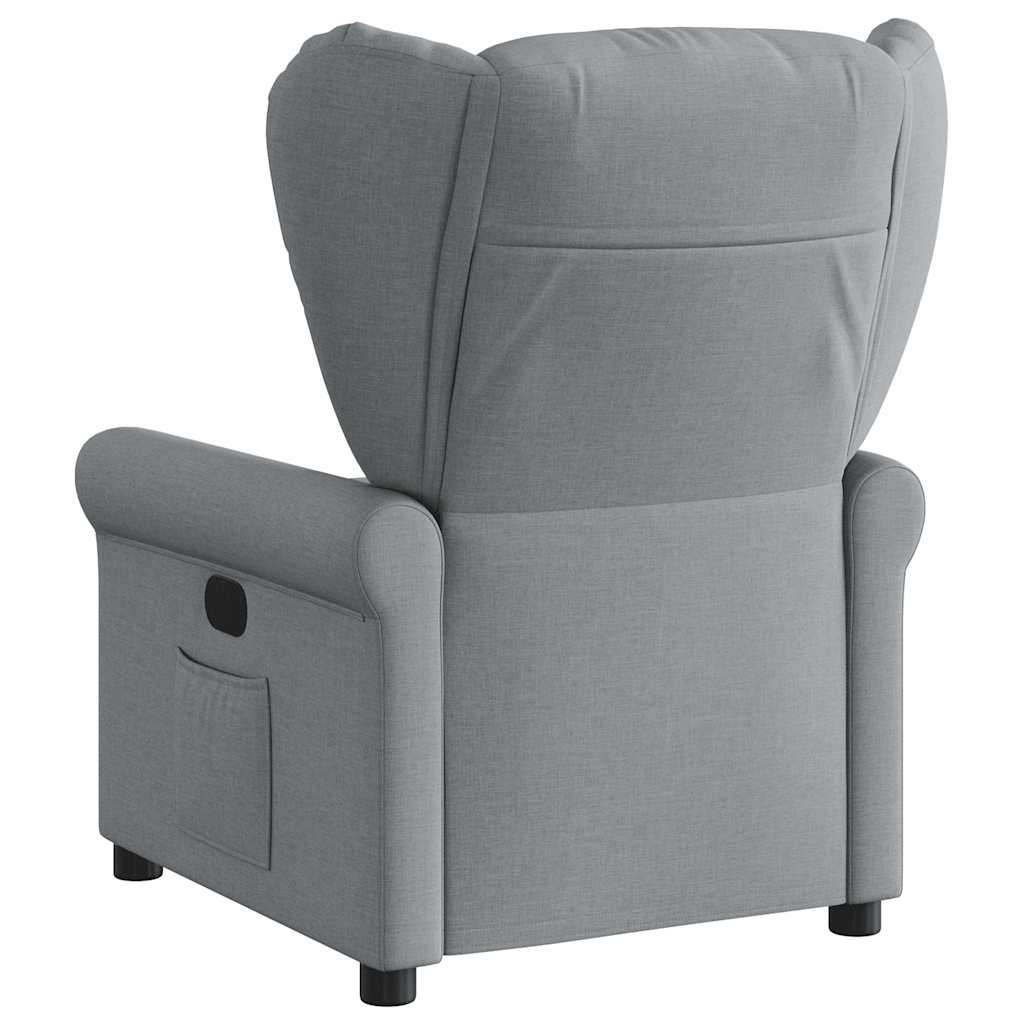 Fotoliu rabatabil electric, gri deschis, textil GartenMobel Dekor