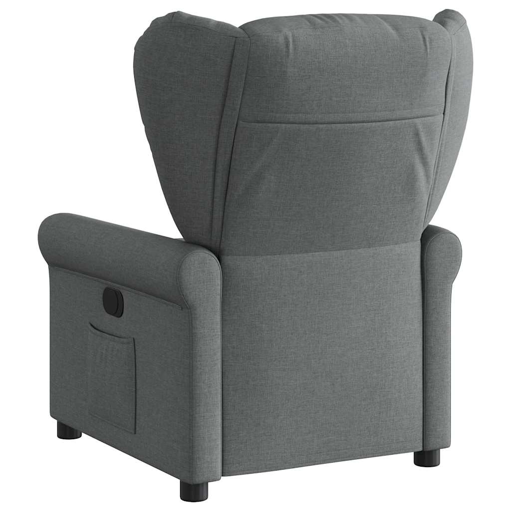 Fotoliu rabatabil electric, gri închis, material textil GartenMobel Dekor