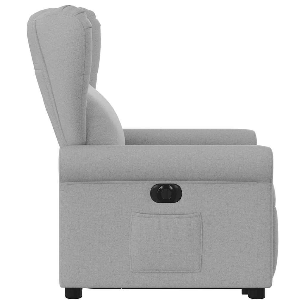 Scaun reclinabil electric, țesătură gri nor GartenMobel Dekor