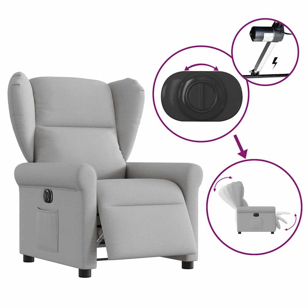 Scaun reclinabil electric Cloud Grey Fabric GartenMobel Dekor