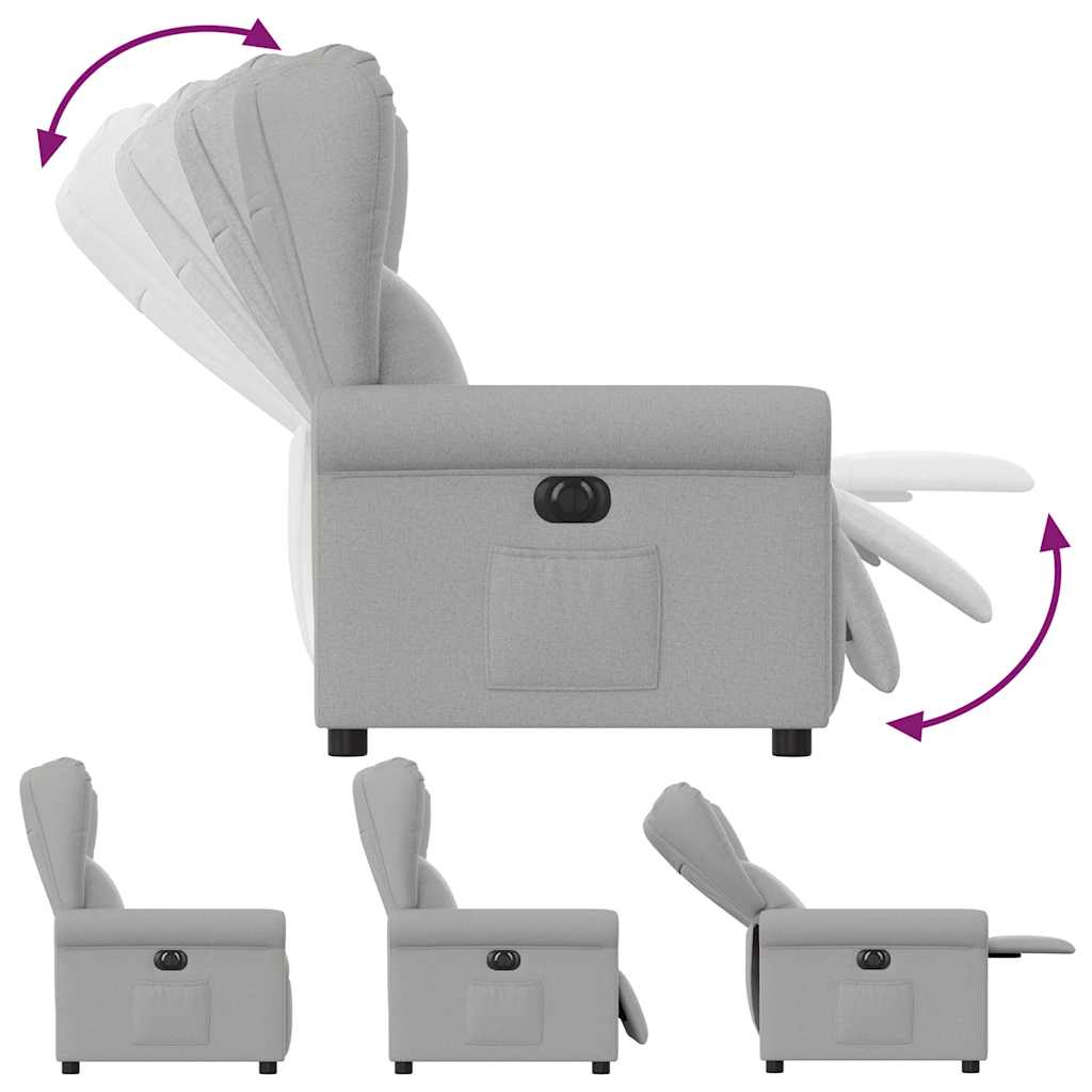 Scaun reclinabil electric Cloud Grey Fabric GartenMobel Dekor