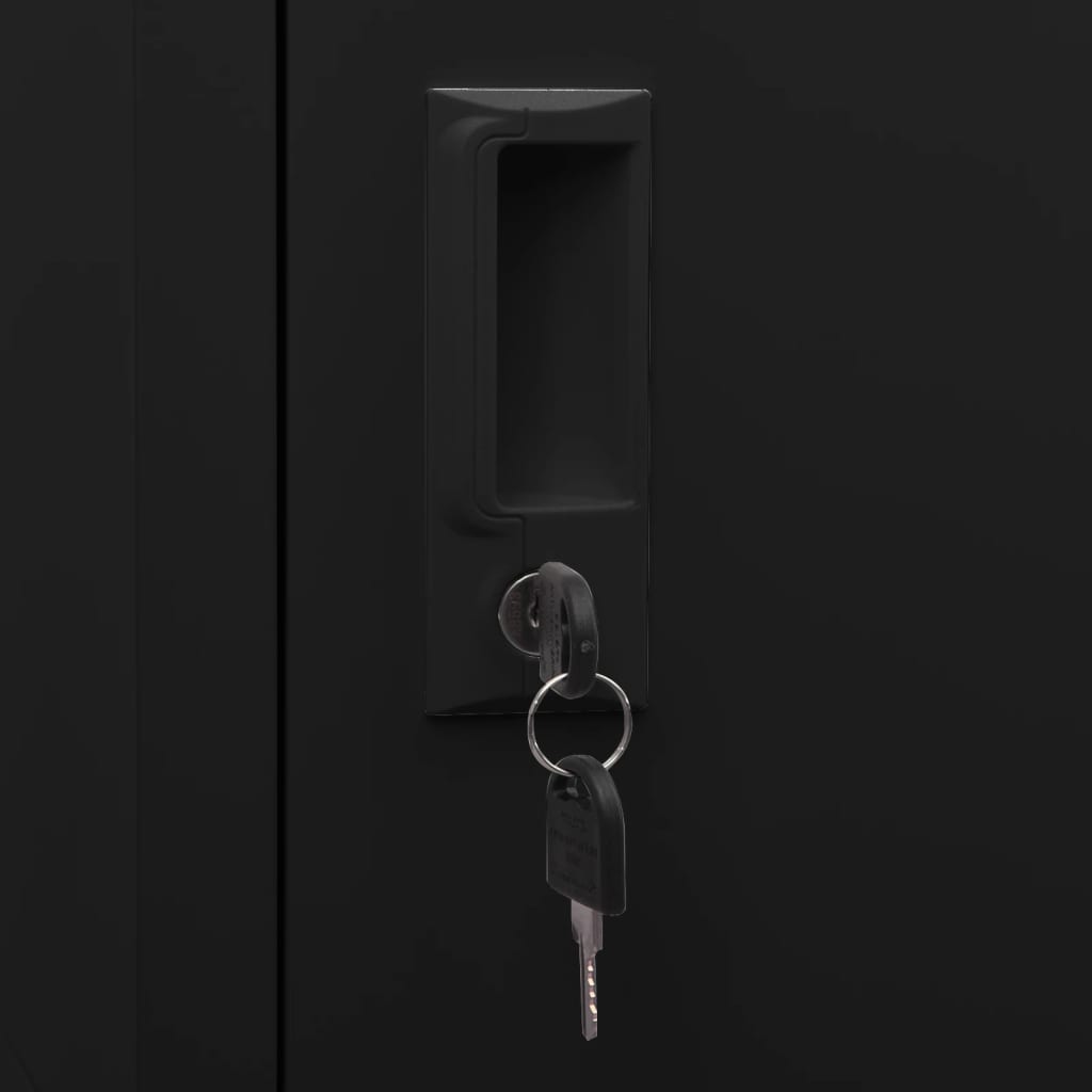 Dulap pentru șa, negru, 53x53x105 cm, oțel GartenMobel Dekor