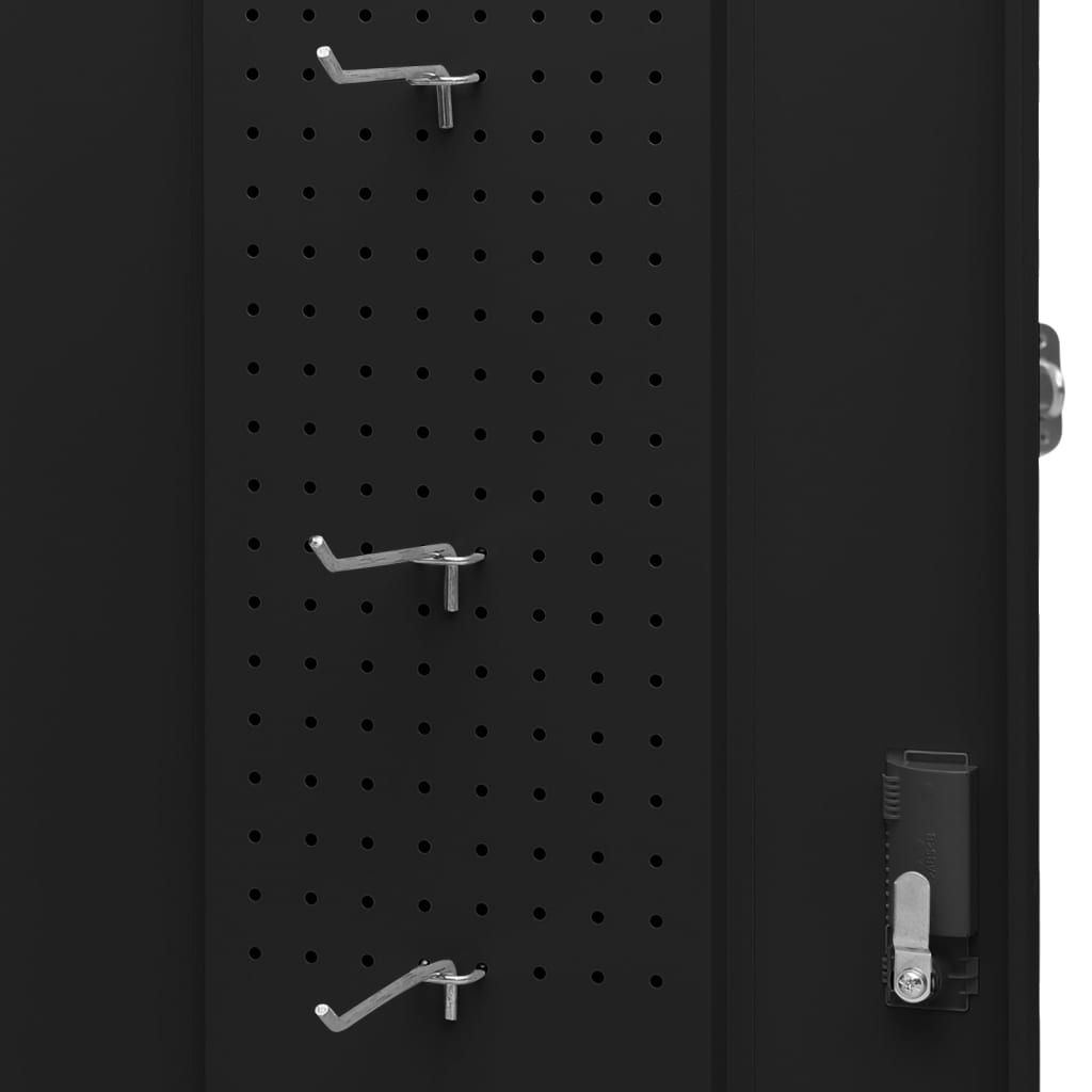 Dulap pentru șa, negru, 53x53x105 cm, oțel GartenMobel Dekor