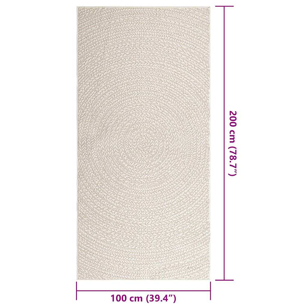 Covor „ZIZUR” crem aspect iută pentru interior și exterior GartenMobel Dekor