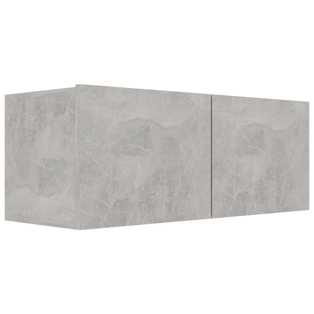 Set de dulapuri TV, 4 piese, gri beton, lemn prelucrat GartenMobel Dekor