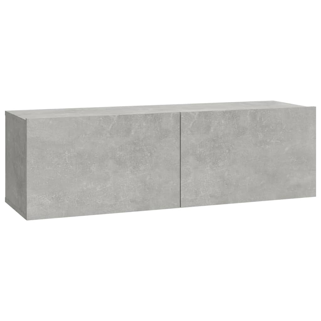 Set dulap TV, 6 piese, gri beton, lemn prelucrat GartenMobel Dekor