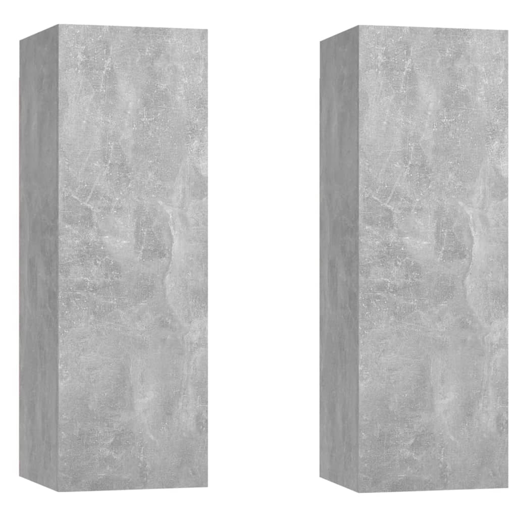 Set dulap TV, 6 piese, gri beton, lemn prelucrat GartenMobel Dekor