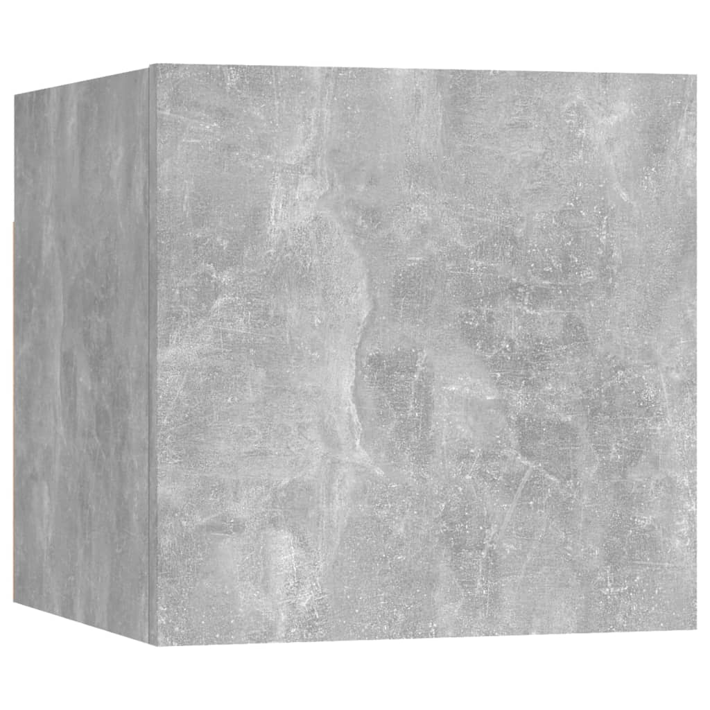 Set dulap TV, 8 piese, gri beton, lemn prelucrat GartenMobel Dekor